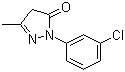 structure of CAS# 90-31-3, 1-(3-Chlorophenyl)-3-methyl-2-pyrazolin-5-one