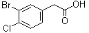 structure of CAS# 90004-80-1, 3-Bromo-4-chlorobenzeneacetic acid