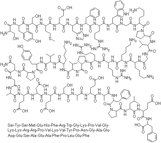 structure of CAS# 9002-60-2, Corticotropin
