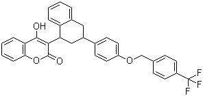 structure of CAS# 90035-08-8, Flocoumafen