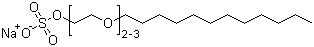 Sodium lauryl polyoxyethylene ether sulfate molecular structure (CAS 9004-82-4)