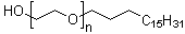 Polyethylene glycol monooctadecyl ether molecular structure (CAS 9005-00-9)