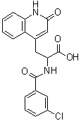 alpha-[(3-Chlorobenzoyl)amino]-1,2-dihydro-2-oxo-4-quinolinepropanoic acid molecular structure (CAS 90098-05-8)
