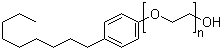 壬基酚聚氧乙烯醚分子结构 (CAS 9016-45-9)
