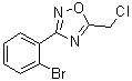 3-(2-Bromophenyl)-5-(chloromethyl)-1,2,4-oxadiazole molecular structure (CAS 90224-62-7)
