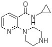N-Cyclopropyl-2-(1-piperazinyl)-3-pyridinecarboxamide molecular structure (CAS 902836-65-1)