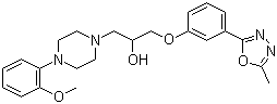 CAS # 90326-85-5, Nesapidil, 1-[4-(2-Methoxyphenyl)piperazin-1-yl]-3-[3-(5-methyl-1,3,4-oxadiazol-2-yl)phenoxy]propan-2-ol