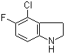 structure of CAS# 903551-32-6, 4-Chloro-5-fluoroindoline