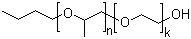 Polyalkylene glycol monobutyl ether molecular structure (CAS 9038-95-3)