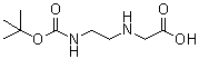 structure of CAS# 90495-99-1, ([2-[(tert-Butoxycarbonyl)amino]ethyl]amino)acetic acid
