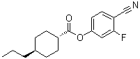 structure of CAS# 90525-57-8, trans-4-Propylcyclohexanecarboxylic acid 4-cyano-3-fluorophenyl ester