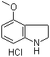 structure of CAS# 90609-70-4, 4-甲氧基-2,3-二氢-1H-吲哚盐酸盐