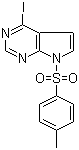 structure of CAS# 906092-45-3, 4-Iodo-7-[(4-methylphenyl)sulfonyl]-7H-pyrrolo[2,3-d]pyrimidine