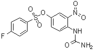CAS 登录号：90628-79-8, 4-氟苯磺酸 4-[(氨基羰基)氨基]-3-硝基苯基酯