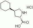 structure of CAS# 90657-55-9, trans-4-Cyclohexyl-L-proline hydrochloride