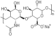 Sodium hyaluronate molecular structure (CAS 9067-32-7)