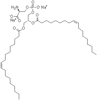 1,2-Di-(9Z-octadecenoyl)-sn-glycero-3-phospho-L-serine sodium salt molecular structure (CAS 90693-88-2)