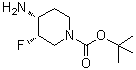 structure of CAS# 907544-20-1, (3S,4R)-4-Amino-3-fluoropiperidine-1-carboxylic acid tert-butyl ester
