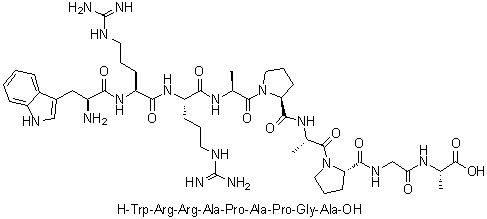 CAS # 907625-69-8, L-Tryptophyl-L-arginyl-L-arginyl-L-alanyl-L-prolyl-L-alanyl-L-prolylglycyl-L-alanine