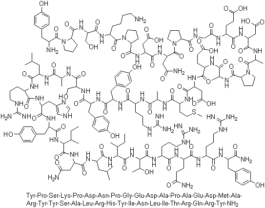 Neuropeptide Y (human) molecular structure (CAS 90880-35-6)