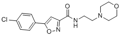 structure of CAS# 909090-75-1, 5-(4-chlorophenyl)-N-(2-morpholin-4-ylethyl)isoxazole-3-carboxamide