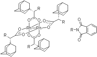 structure of CAS# 909389-99-7, Tetrakis[(S)-(+)-(1-adamantyl)-(N-phthalimido)acetato]dirhodium(II)