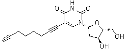 structure of CAS# 909398-18-1, 2'-Deoxy-5-(1,7-octadiyn-1-yl)uridine