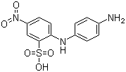 structure of CAS# 91-29-2, 2-(4-Aminoanilino)-5-nitrobenzenesulphonic acid
