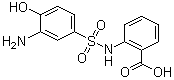 2-氨基苯酚-4-(2'-羧基)磺酰苯胺分子结构 (CAS 91-35-0)
