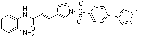 CAS # 910462-43-0, (2E)-N-(2-Aminophenyl)-3-[1-[[4-(1-methyl-1H-pyrazol-4-yl)phenyl]sulfonyl]-1H-pyrrol-3-yl]-2-propenamide