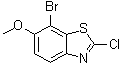structure of CAS# 911056-05-8, 7-溴-2-氯-6-甲氧基苯并噻唑