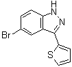 5-Bromo-3-(2-thienyl)-1H-indazole molecular structure (CAS 911305-81-2)