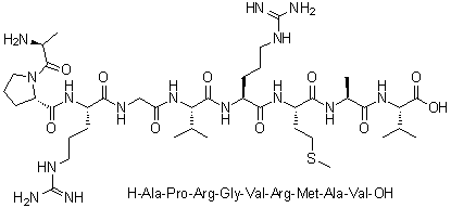 CAS 登录号：911483-66-4, L-丙氨酰-L-脯氨酰-L-精氨酰甘氨酰-L-缬氨酰-L-精氨酰-L-蛋氨酰-L-丙氨酰-L-缬氨酸