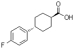 反式-4-(4-氟苯基)环己烷羧酸分子结构 (CAS 91161-90-9)