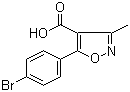 5-(4-Bromophenyl)-3-methyl-4-isoxazolecarboxylic acid molecular structure (CAS 91182-60-4)
