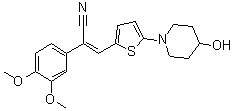 CAS # 912287-56-0, (alphaZ)-alpha-[[5-(4-Hydroxy-1-piperidinyl)-2-thienyl]methylene]-3,4-dimethoxybenzeneacetonitrile