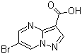 structure of CAS# 912773-22-9, 6-Bromopyrazolo[1,5-a]pyrimidine-3-carboxylic acid