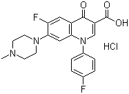 structure of CAS# 91296-86-5, Difluoxacin hydrochloride