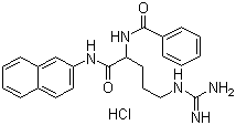 N-苯甲酰基-DL-精氨酸-beta-萘胺盐酸盐分子结构 (CAS 913-04-2)