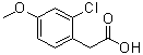 structure of CAS# 91367-09-8, 2-Chloro-4-methoxybenzeneacetic acid