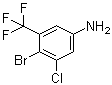 structure of CAS# 914225-58-4, 4-溴-3-氯-5-(三氟甲基)苯胺