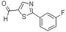 2-(3-氟苯基)-5-噻唑甲醛分子结构 (CAS 914348-84-8)