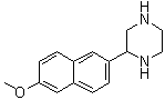 structure of CAS# 914348-90-6, 2-(6-Methoxy-2-naphthalenyl)piperazine