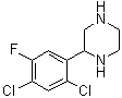structure of CAS# 914348-92-8, 2-(2,4-Dichloro-5-fluorophenyl)piperazine
