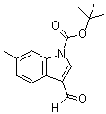 structure of CAS# 914348-95-1, 3-Formyl-6-methyl-1H-indole-1-carboxylic acid 1,1-dimethylethyl ester