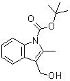 structure of CAS# 914349-13-6, tert-Butyl 3-hydroxymethyl-2-methylindole-1-carboxylate