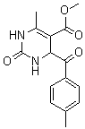 structure of CAS# 914349-17-0, 1,2,3,4-四氢-6-甲基-4-(4-甲基苯甲酰)-2-氧代-5-嘧啶羧酸甲酯