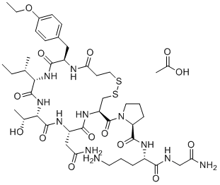 structure of CAS# 914453-95-5, Atosiban acetate