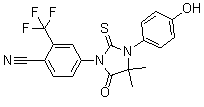 structure of CAS# 915086-32-7, 4-[3-(4-Hydroxyphenyl)-4,4-dimethyl-5-oxo-2-thioxoimidazolidin-1-yl]-2-trifluoromethylbenzonitrile