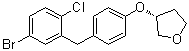 structure of CAS# 915095-90-8, (3R)-3-[4-[(5-Bromo-2-chlorophenyl)methyl]phenoxy]tetrahydrofuran
